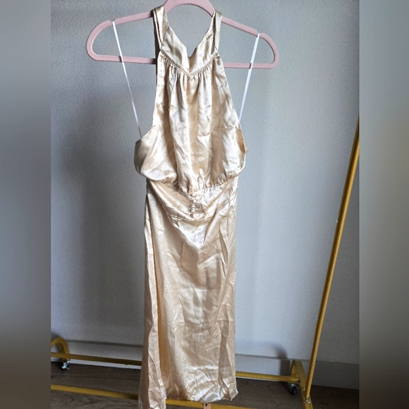 REFORMATION Elegant Cream Silk Dress